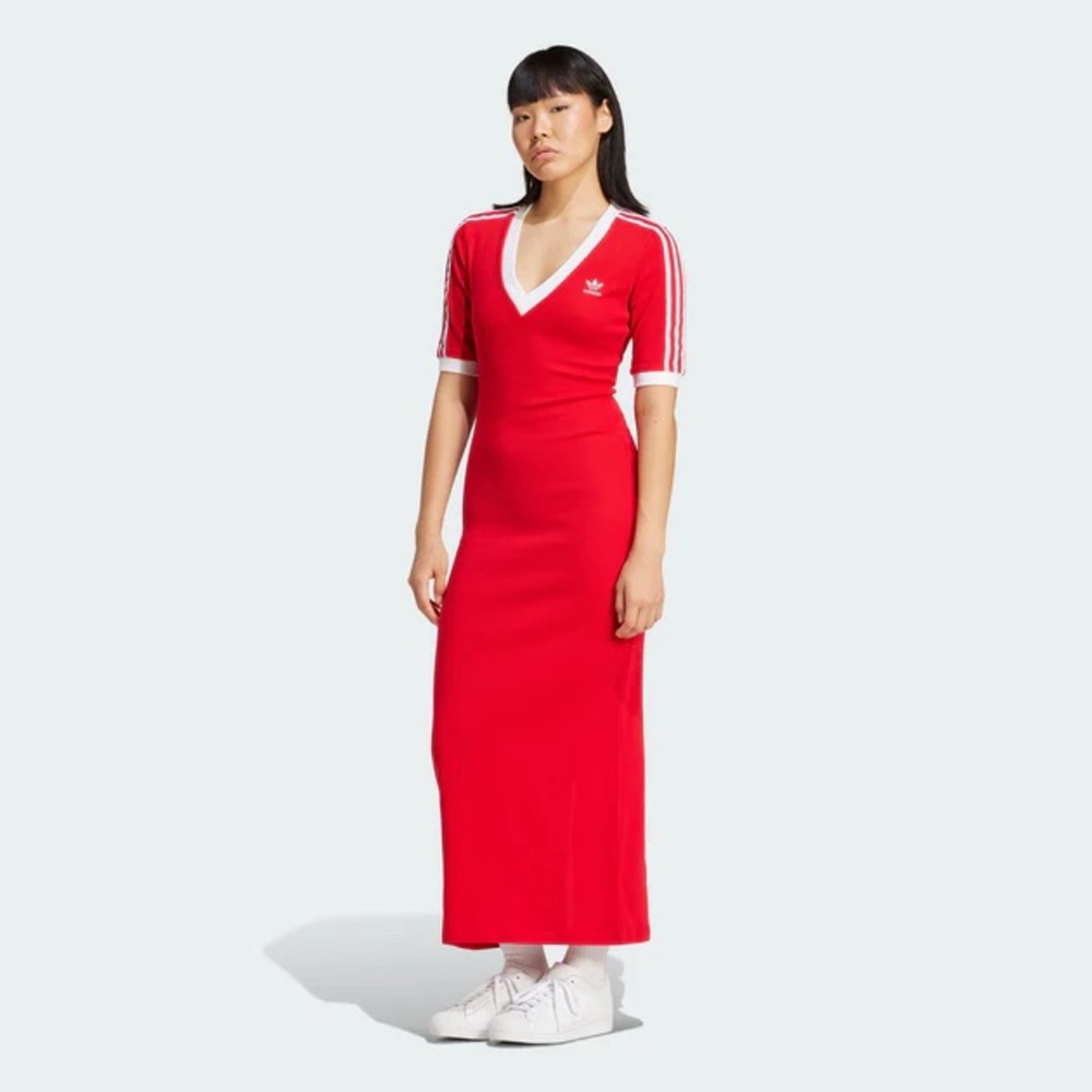 Adidas Adicolor 3 Stripes Maxi Dress NWT